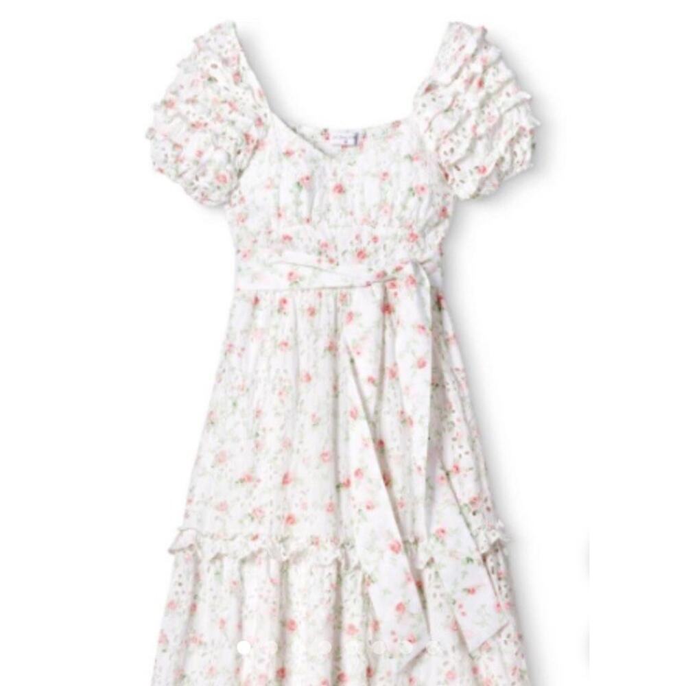 LoveShackFancy x Target Women's Clementine Floral Eyelet Short Dress Sz 12 - Picture 2 of 9